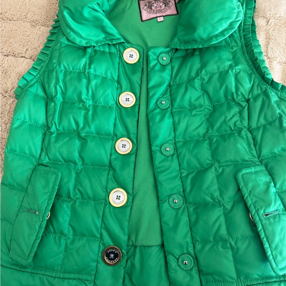 Green Quilted Woman Vest